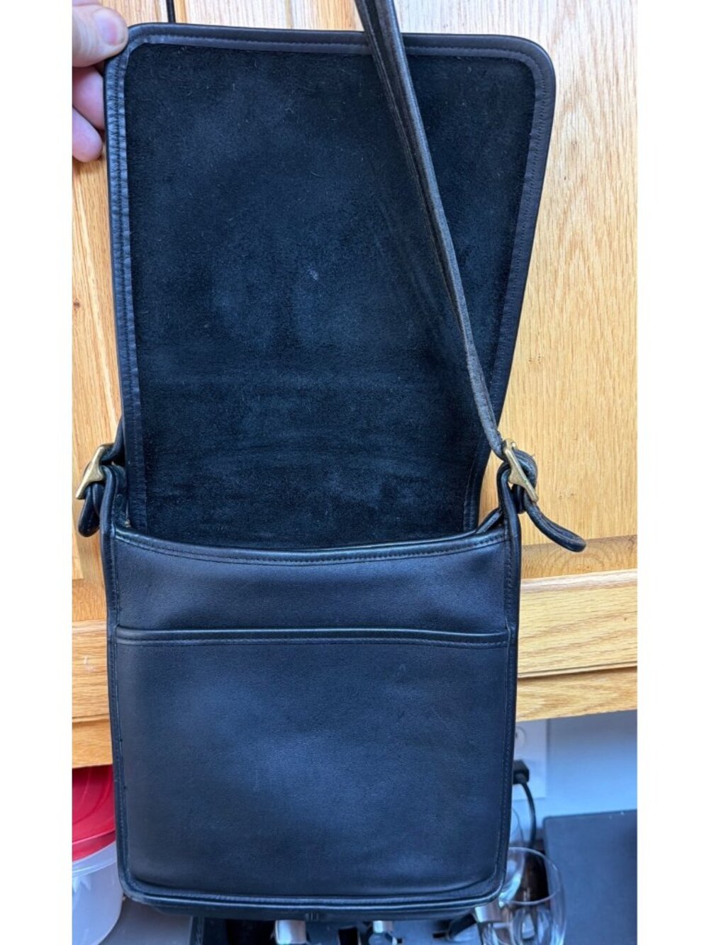 Vintage Coach 9144 LEGACY Studio Flap Leather Crossbody Bag Black